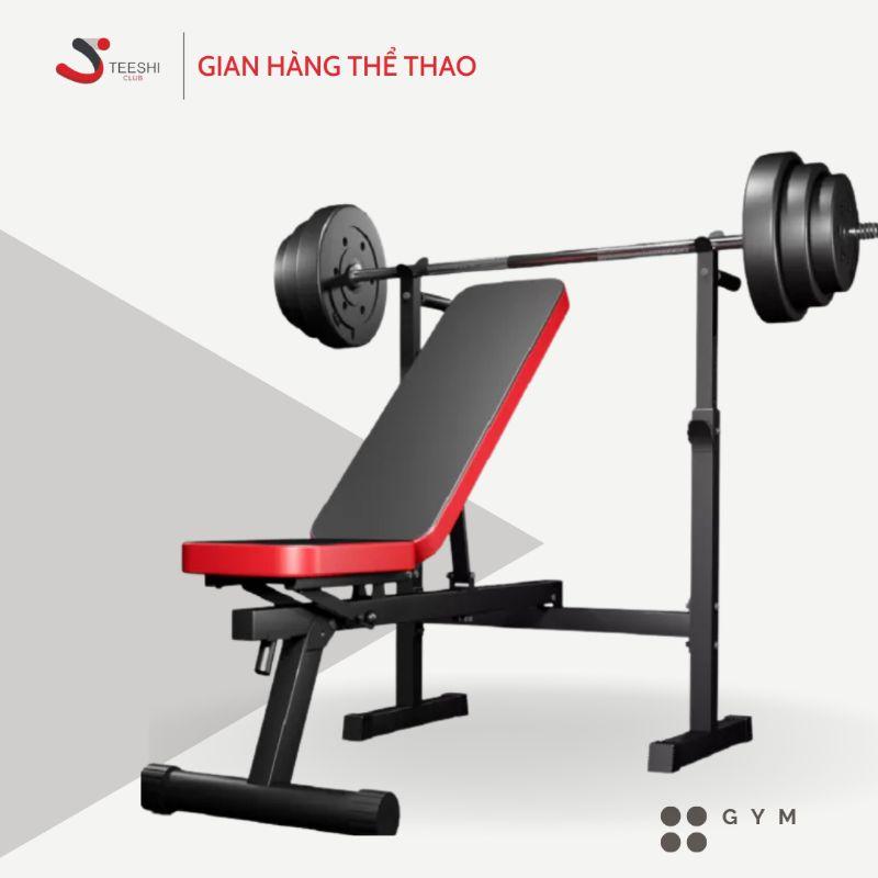 Ghế tập tạ kết hợp giá đỡ tạ TK-002 (chưa bao gồm bánh tạ và đòn tạ) - 1 đổi 1 trong 7 ngày.