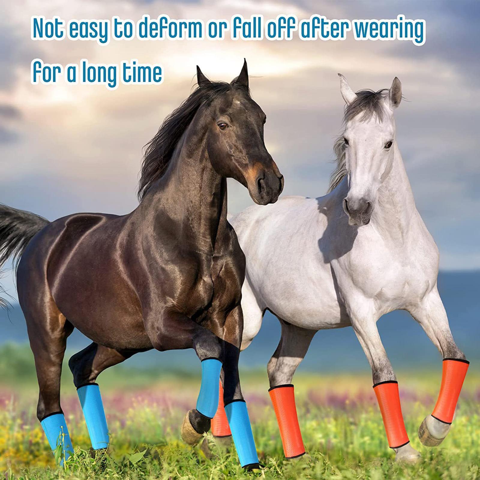 4Pcs Horse Mesh Fly Boots Fly Leggings for Preventing Flies Bites