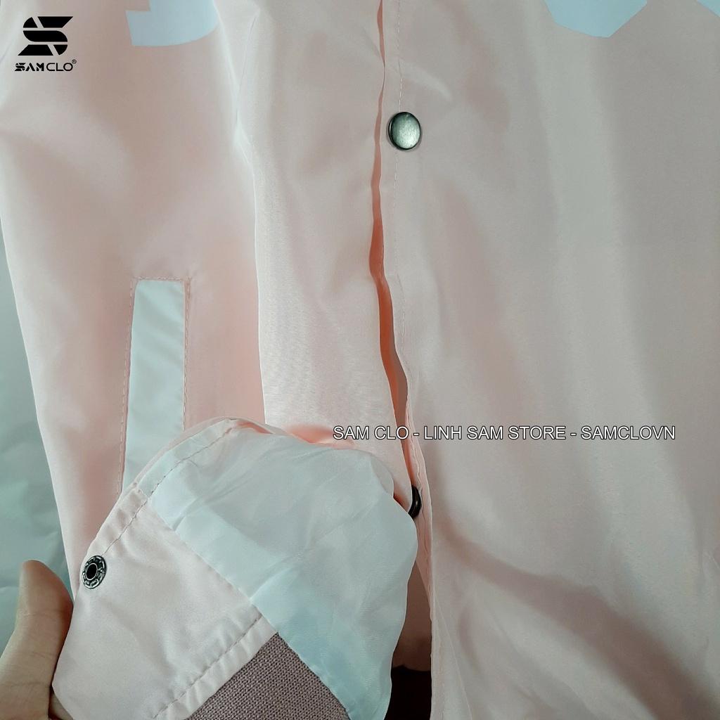 Áo khoác dù bomber 2 lớp nam nữ SAM CLO phong cách bóng chày form rộng unisex mặc cặp - couple IN SỐ 1990