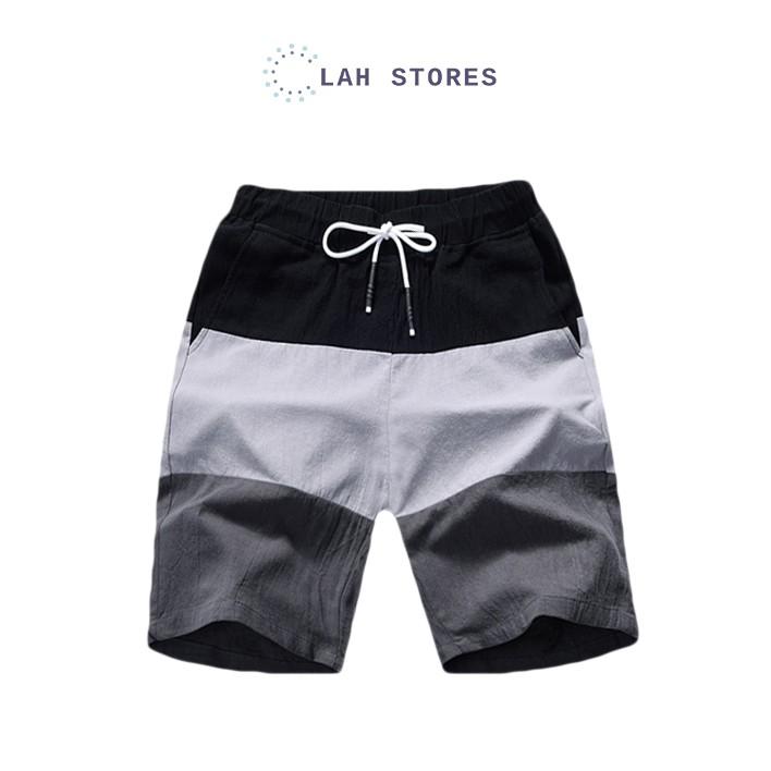 Quần short đũi nam nhập khẩu, phối 3 màu cá tính