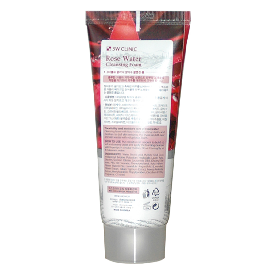 Sữa Rửa Mặt Hoa Hồng 3W Clinic