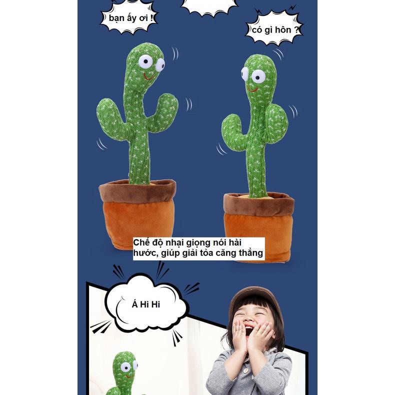 Đồ chơi Cây Xương rồng nhảy múa theo điệu nhạc vui nhộn 2 loại Có nhại tiếng và Không nhại tiếng