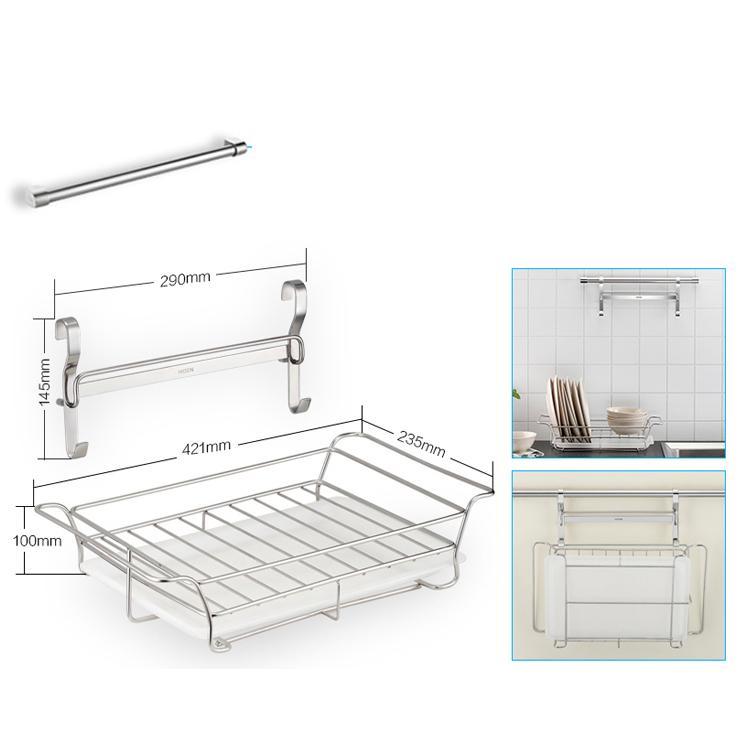 Combo kệ chén dĩa để bàn & thanh treo MOEN