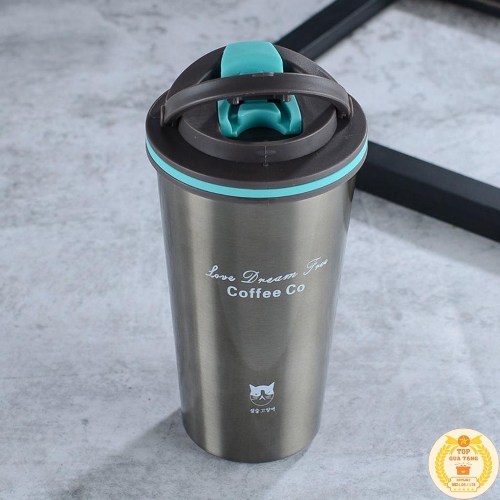 Cốc giữ nhiệt COFFEE CO VACUUM CUP 500ml Ly giữ nhiệt đựng cafe Inox cao cấp SUS 304 nắp có quay, chóng trà