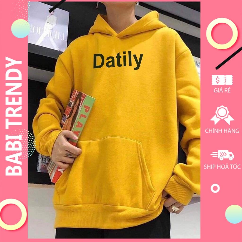 Áo hoodie nam nữ áo khoác Datlity phong cách ovesize nỉ siêu đẹp Unisex Form Rộng – ST11 - babitrendy