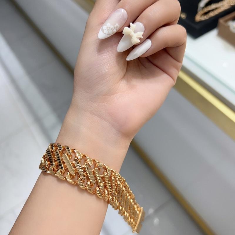 Lắc tay chạm vảy mạ vàng 18k đủ size Kami