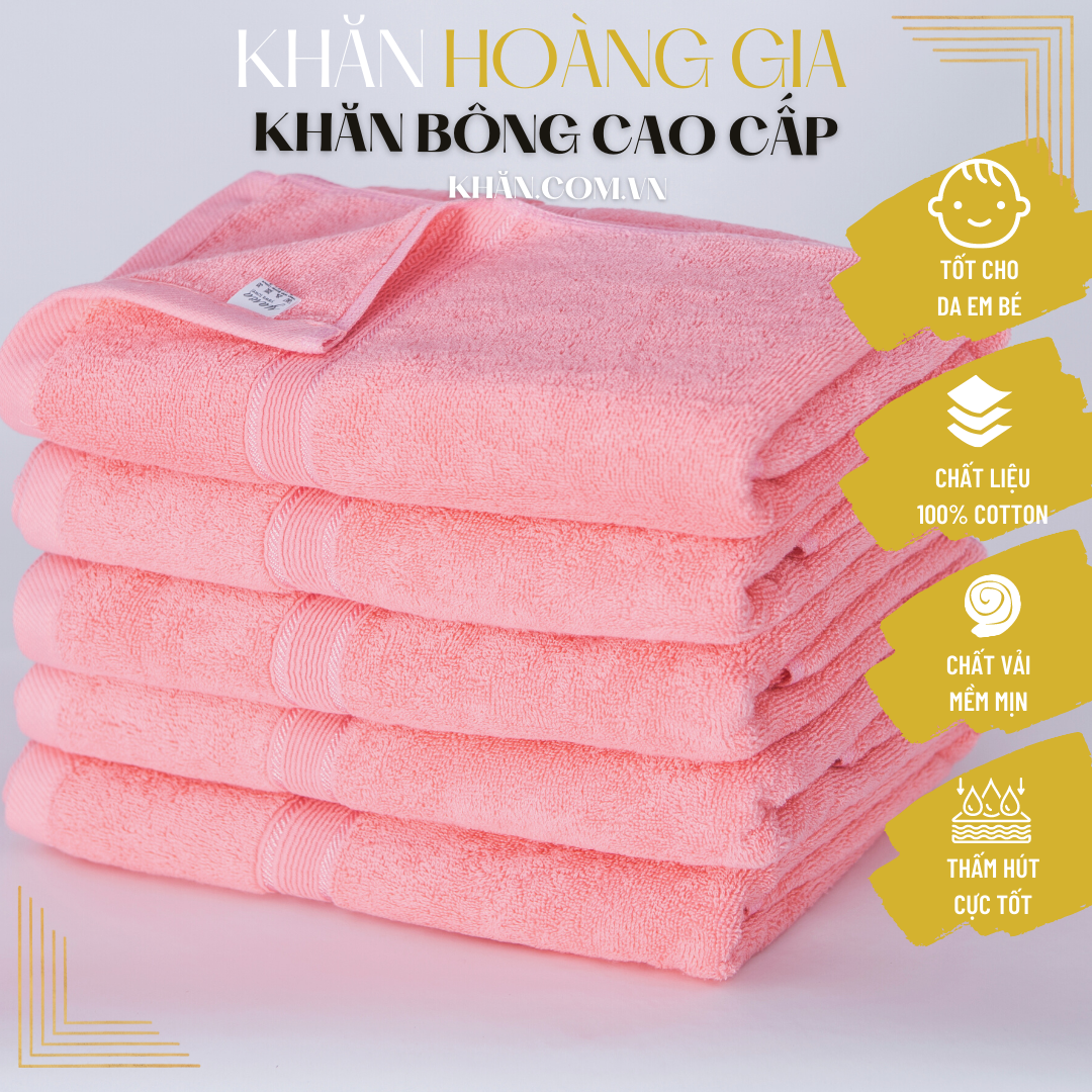 Khăn tắm cao cấp 100% Cotton Siêu thấm hút, không phai màu, kháng khuẩn Dùng cho Gia đình, khách sạn