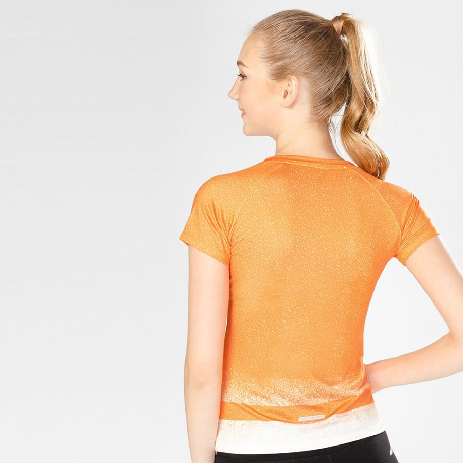 Áo Thể Thao Nữ W Basic V Neck Org/Wht