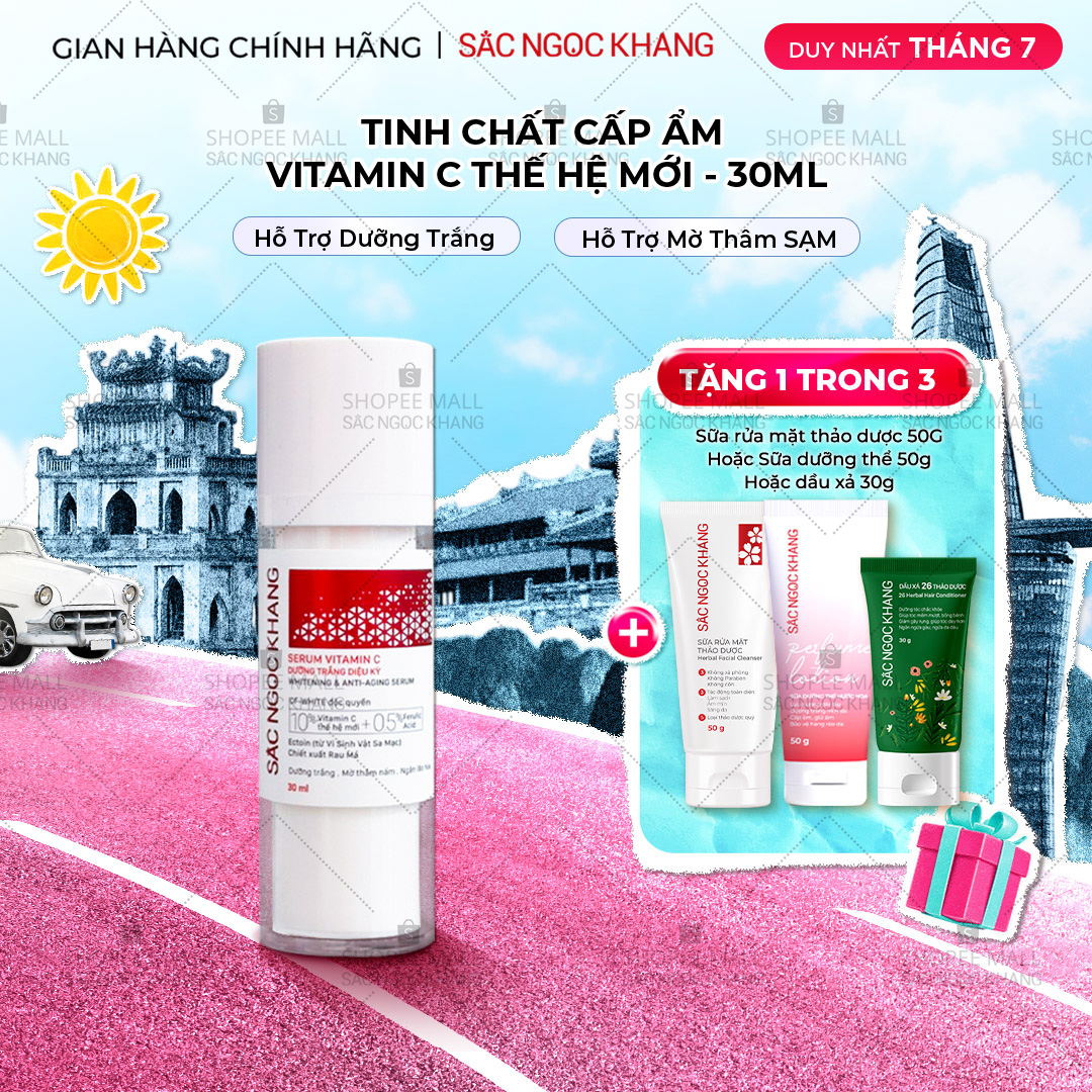 Tinh chất Serum C thế hệ mới Sắc Ngọc Khang 30ml giúp dưỡng trắng, mờ thâm nám, ngừa nếp nhăn