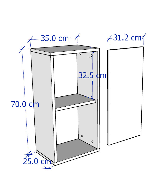 NIKOS, Tủ lưu trữ 2 ngăn CBN_003, 35x25x70cm