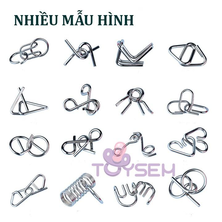 Đồ chơi trí tuệ nhật bản 8 món tháo luồng lắp vòng kim loại dành cho trẻ từ 3 tuổi - Quà tặng sinh nhật cho bé