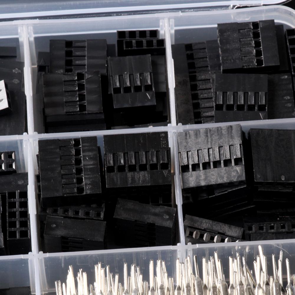 Total 620PCS/Box Electrical 2.54mm Pin Wire Terminal Connectors with Storage Box Portable