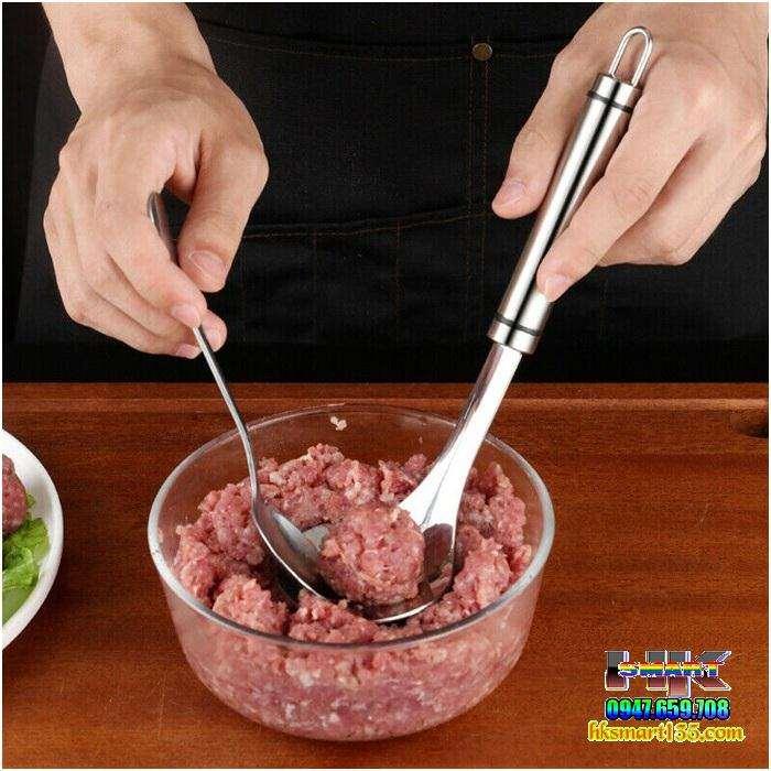 Muỗng Thìa Inox Tạo Làm Thịt Viên Cá Viên Chia Thịt Viên Nhanh Tiện Dụng - Hàng Chất Lượng