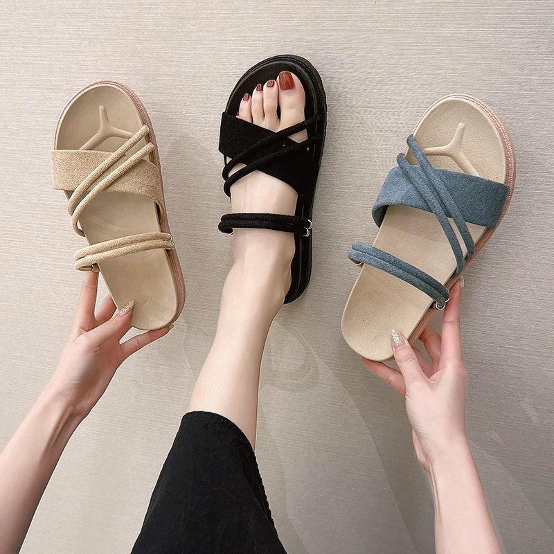 Dép sandal đế xuồng thời trang mùa hè cho nữ 2021