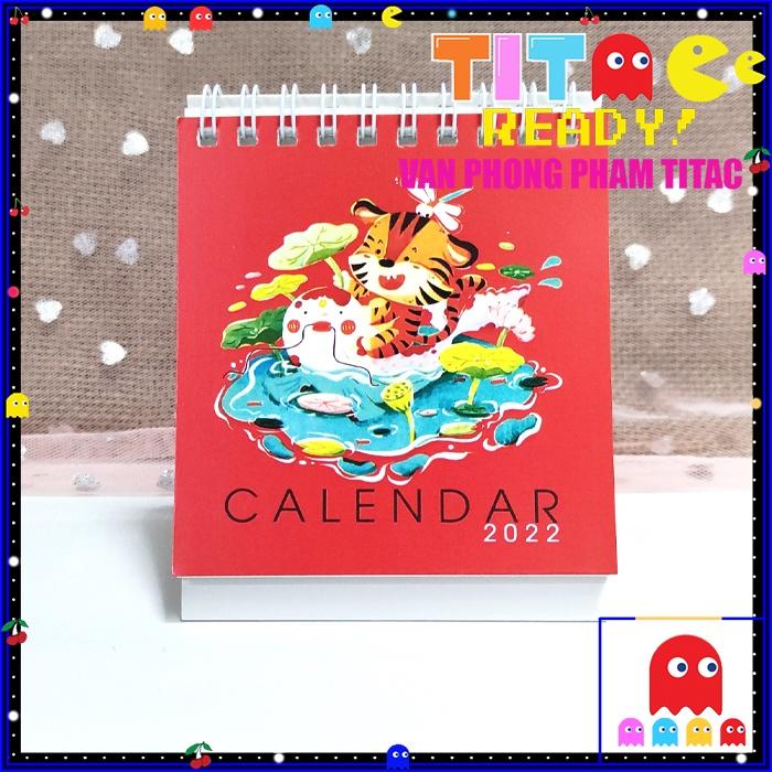 Lịch để bàn mini, lịch bỏ túi (pocket calendar) - Lịch Việt Nam 2022 có ngày âm lịch năm con hổ