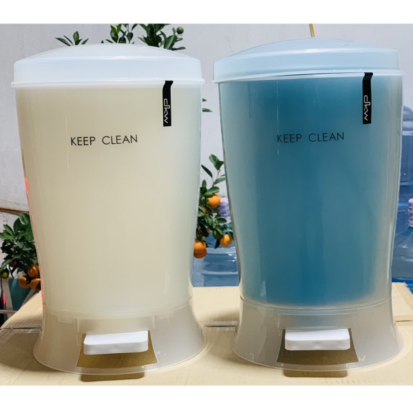 Thùng rác DKW 2 lớp có chân đạp, làm từ nhựa PP cao cấp đảm bảo độ bền - nội địa Thái Lan