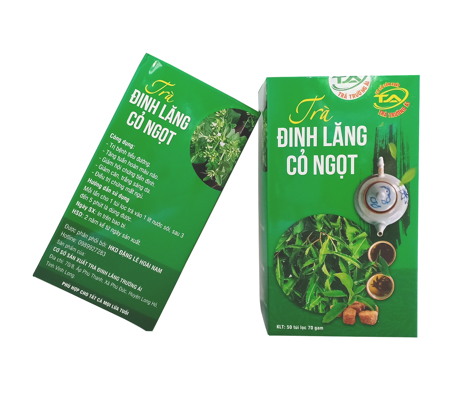 Trà Đinh lăng Cỏ ngọt Trường Ái - Giúp ăn ngon, ngủ ngon, kéo dài tuổi thọ