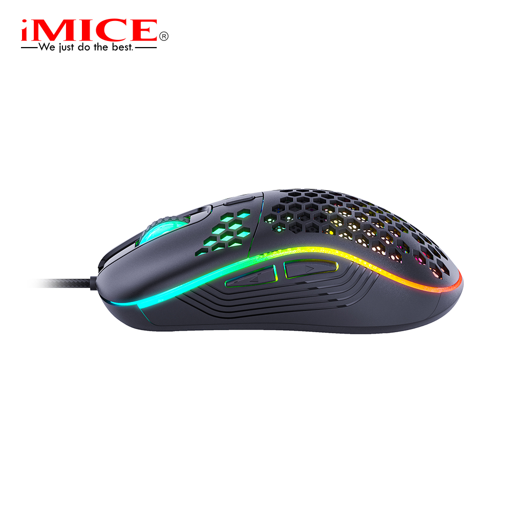 Chuột Gaming Imice T98 7200Dpi Mắt Quang Học Game-Grade Engine Xử Lý Chính Xác Mượt Mà Không Độ Trễ Giật Lag Bề Mặt Tổ Ong Thoáng Mát Chống Mồ Hôi Tay Trang Chí Đèn Led RGB Phù Hợp Chơi Game Thiết Kế Đồ Họa Hoặc Văn Phòng - Hàng Chính Hãng