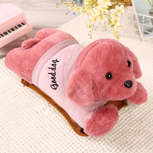 Túi Sưởi Ấm Lưng Hình Chó Đa Năng - Dùng Điện - Màu Hồng - Mẫu TSL132