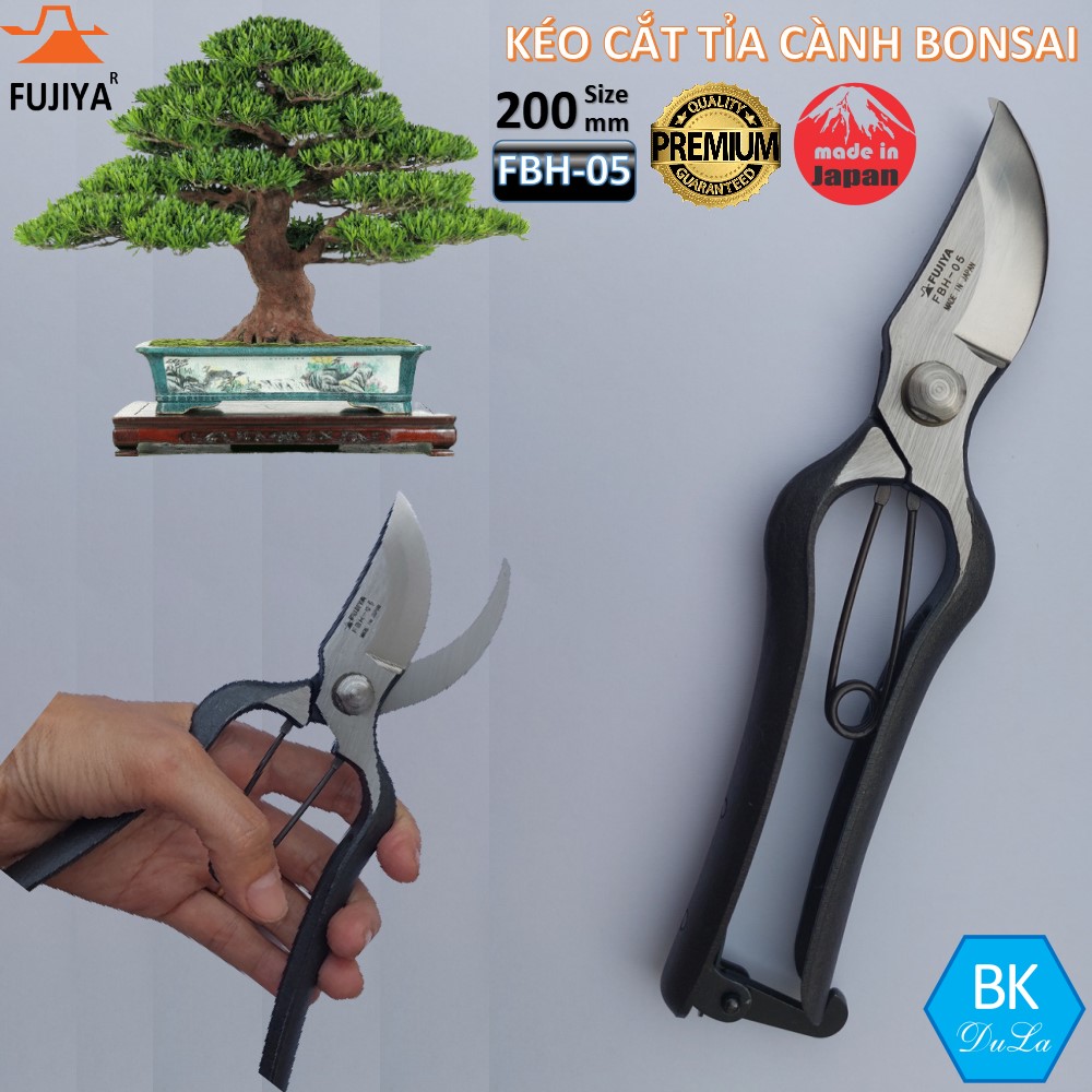 Kéo cắt tỉa cành Bonsai 200mm FUJIYA FBH-05 GENUINE