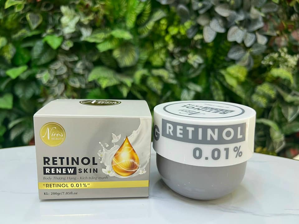 Kem body dưỡng trắng da Retinol Nicos beauty chính hãng