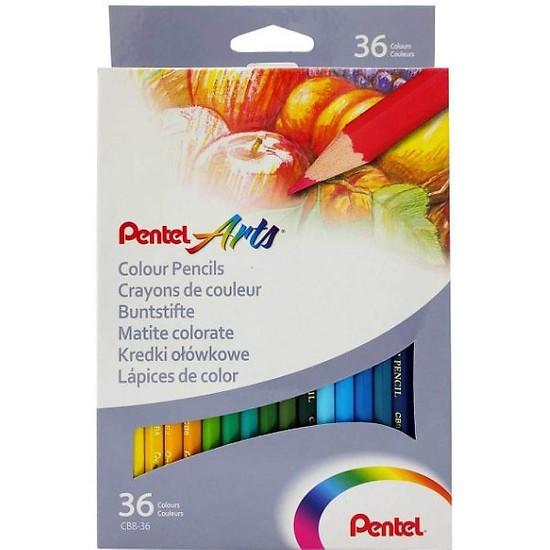 Bút Chì Màu Pentel Arts CB8-36 | Màu Sắc Đa Dạng, Phong Phú