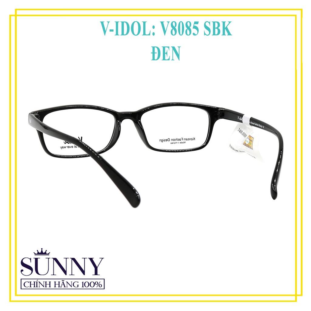 Gọng kính nam nữ Vidol chính hãng có kèm tem chống hàng giả của bộ công an - V8085 SBK, thiết kế dễ đeo bảo vệ mắt