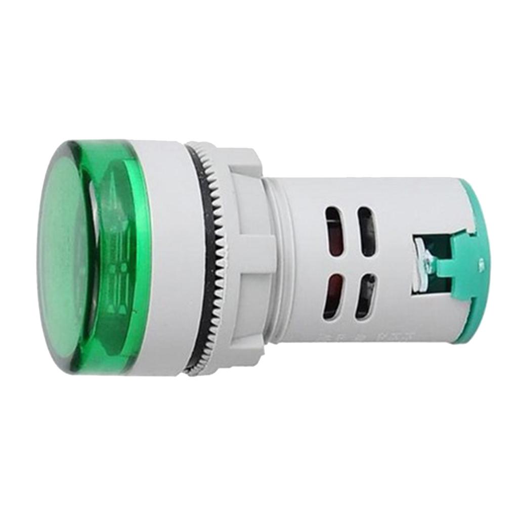 2xVoltmeter AC 12-500V Voltage Meter Power Monitor LED Indicator Green