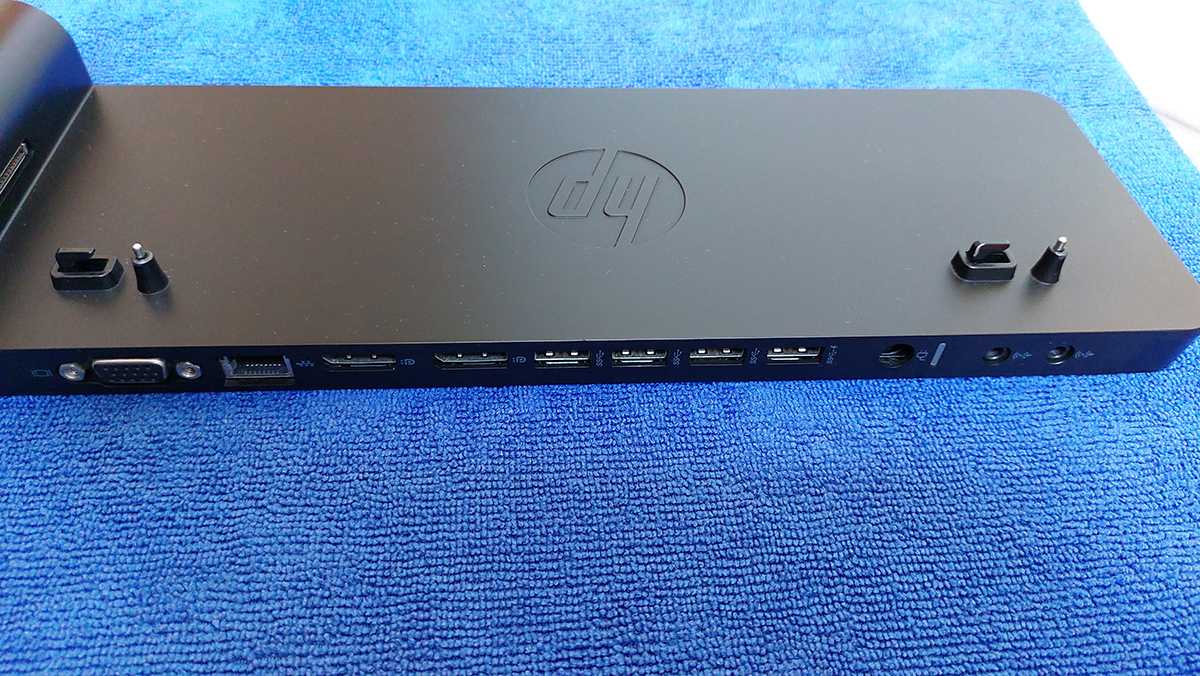 Bộ mở rộng cổng giao tiếp máy tính laptop HP 2013 UltraSlim Docking Station hỗ trợ mở rộng cổng kết nối cho máy như USB, Lan, Audio... - Hàng chính hãng
