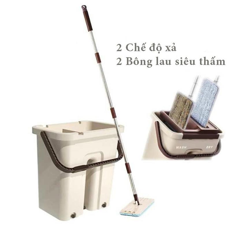 Bộ Cây Lau Nhà Tự Vắt Thế Hệ Mới Có Kèm 2 Bông Lau