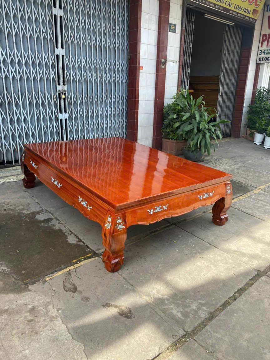 Phản gỗ căm xe ,Sập trơn chân quỳ gỗ căm xe , phản gỗ hàng nguyên tấm, Li Quăng 1m2 x 2m2,, 1m4 x 2m2, 1m6 x2m2 và 1m8 x 2m3