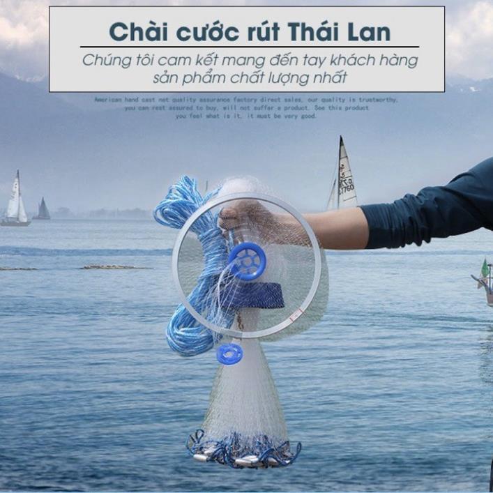 Siêu rẻ siêu rẻ Chài cước rút tàng hình Thái Lan cao cấp, chài đánh cá
