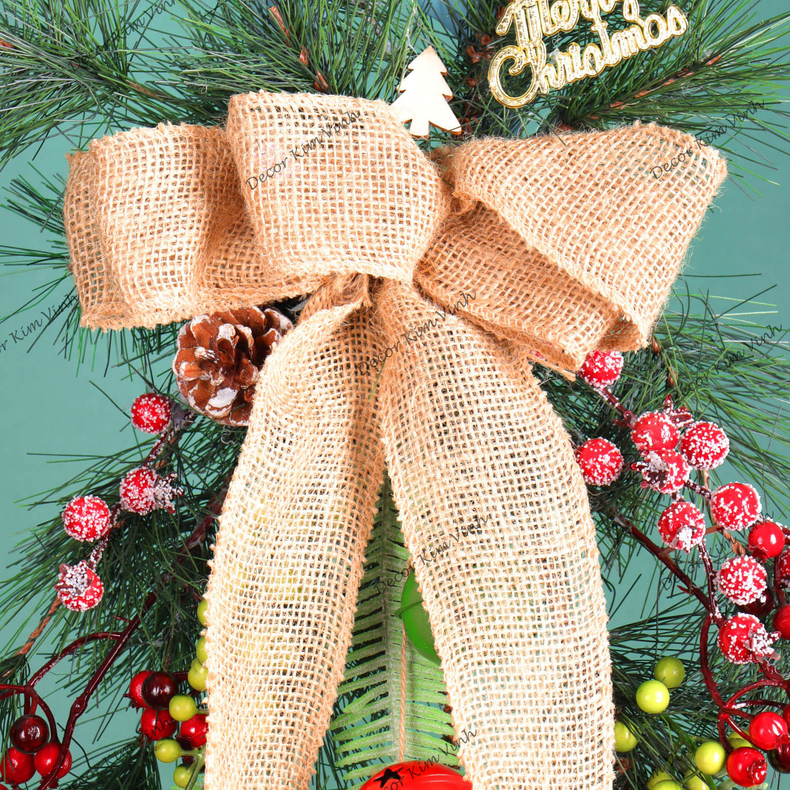 Dây Treo Chùm Thông CT10 Chùm Thông Lá Kim Trang Trí Noel Kèm đèn