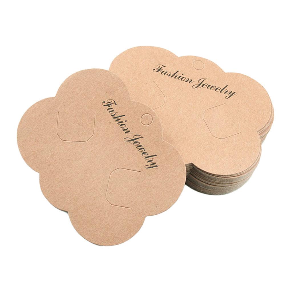 50x Hair Clip Card Paper Jewelry Display Cards Blank Hairpin Packaging Card