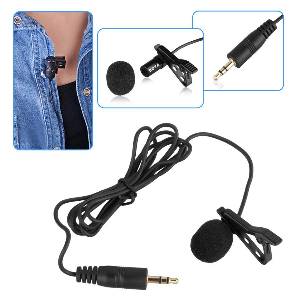ROGTZ Micro Thu Âm Cài Áo Cho Điện Thoại, Máy Ảnh DSLR, Máy Quay BOYA BY-M1 - Hàng Nhập Khẩu