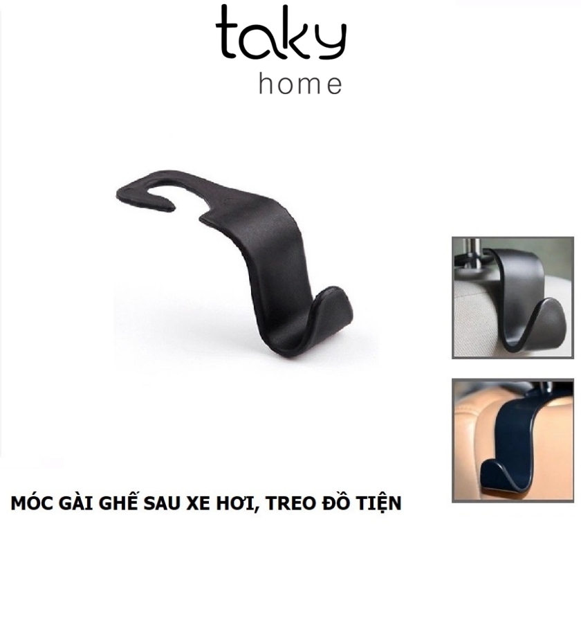 Móc Treo Đồ Tiện Dụng Sau Ghế Ôtô, Móc Nhựa Treo Đồ Đa Năng Trong Xe Hơi, Giá Rẻ, Tiết Kiệm Không Gian. TakyHome 9711