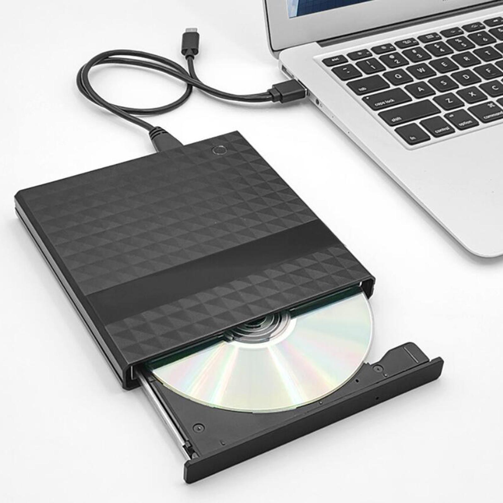 Portable USB 3.0 External DVD Drive Optical Drive Recorder DVD-RW for Laptops Desktop PC, Universal Wide Support