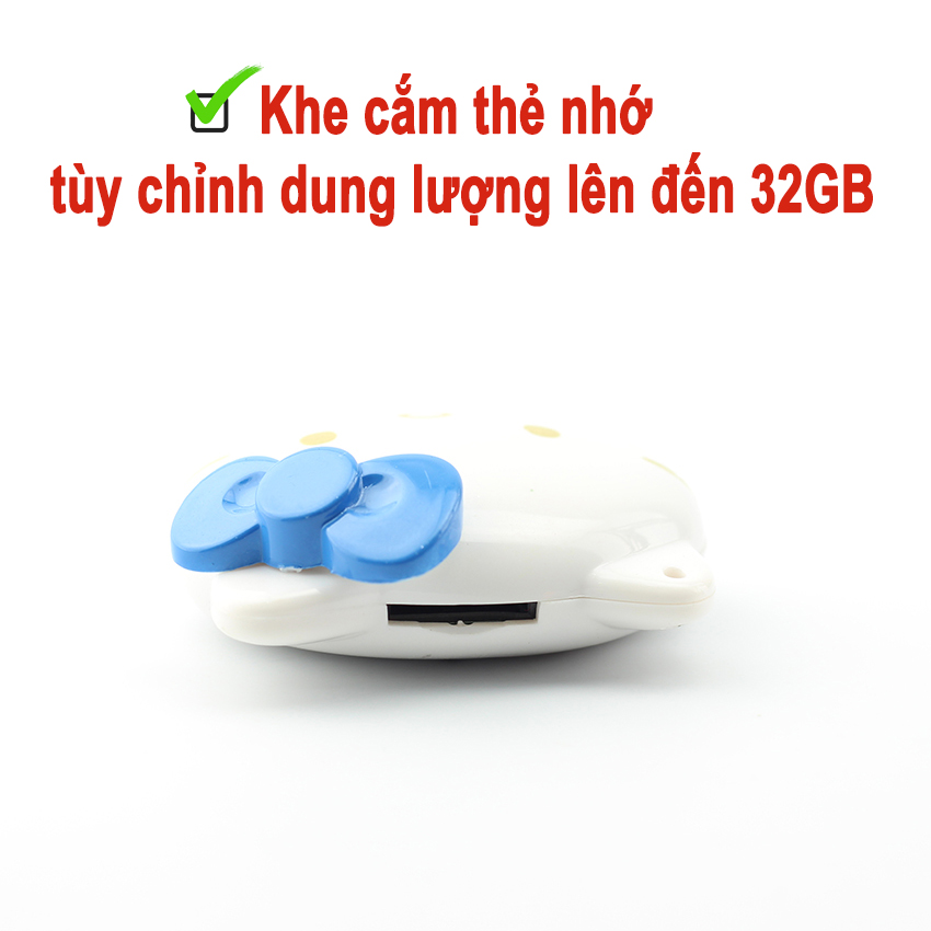 Máy nghe nhạc mp3 hình kitty dễ thương tặng tai nghe và dây sạc