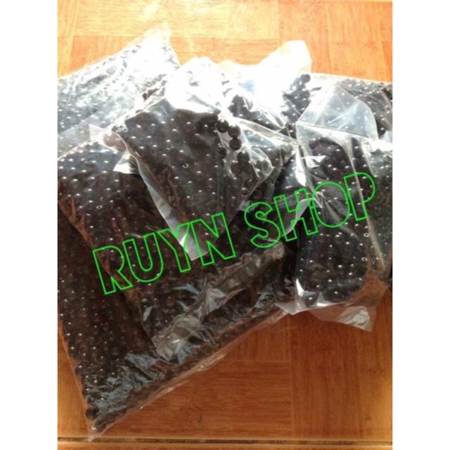 100gr hạt nhựa đen/hạt cườm 6mm 8mm 10mm