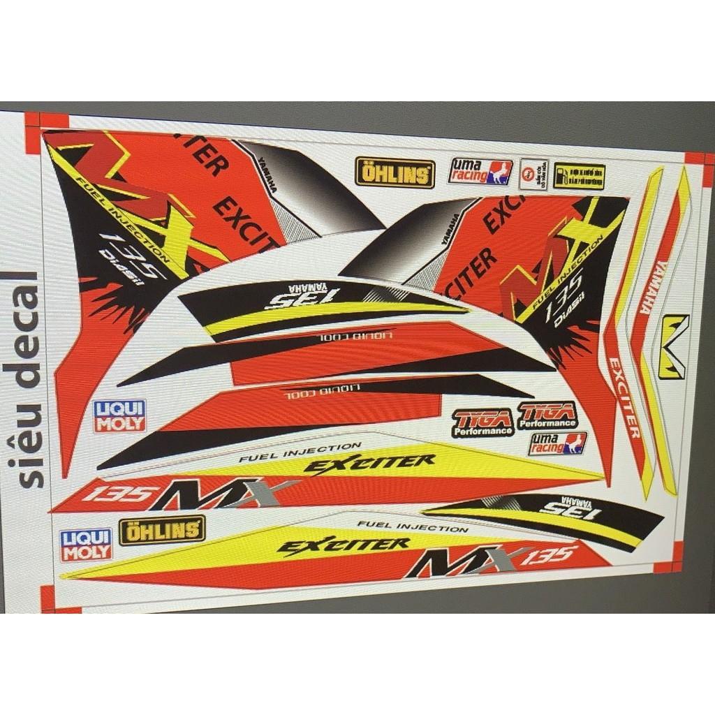 Tem exciter 135 MX đỏ