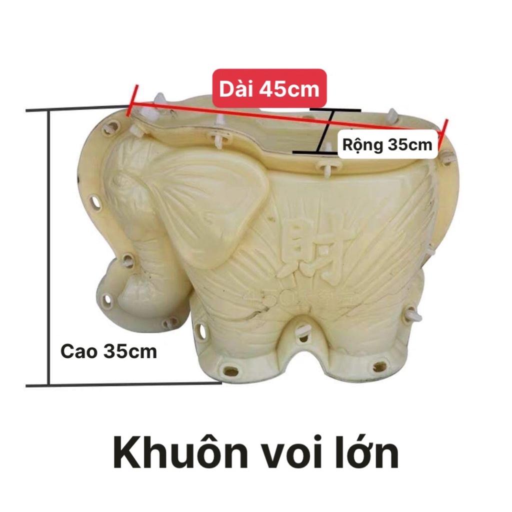 Khuôn chậu hình con voi lớn nhựa ABS đầy đủ lòng trong và tấm đáy