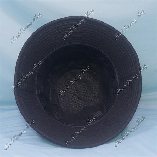 Nón tai bèo mũ bucket vành nhỏ thêu chữ Sống Bằng Niềm Tin - Đen Sống Bằng Niềm Tin