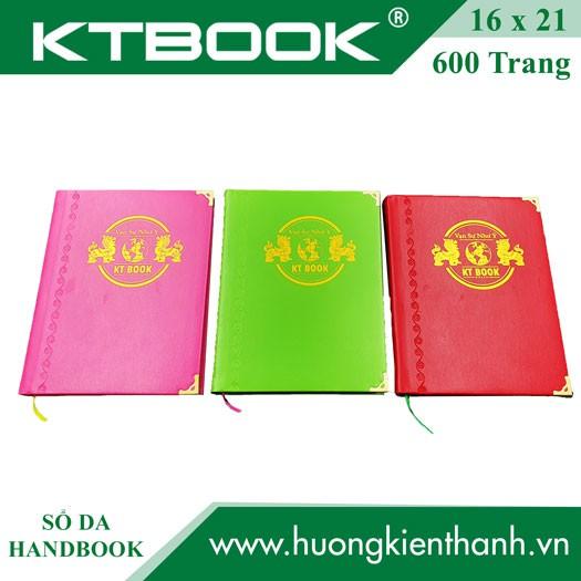 SỔ GHI CHÉP BÌA DA KTBOOK HANDBOOK CAO CẤP 600 trang size A5 ruột giấy in caro CẮT GÓC và May Gáy