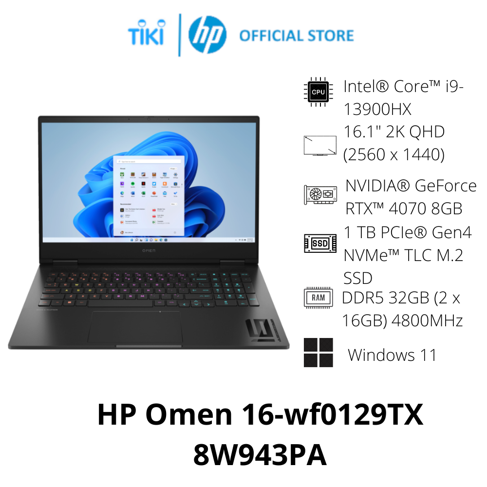 Laptop HP OMEN 16-wf0129TX 8W943PA - Hàng Chính Hãng