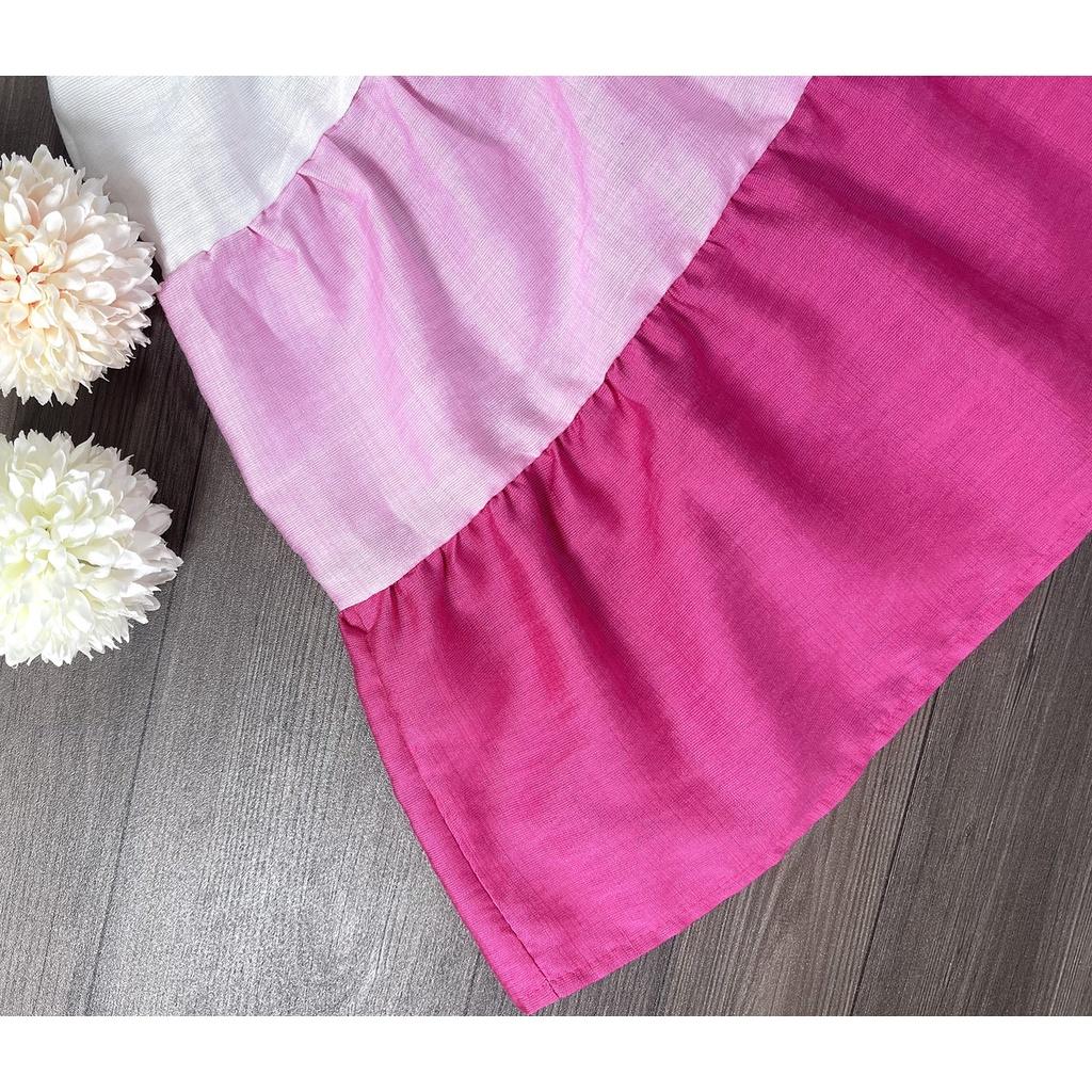 Váy trẻ em, đầm bé gái 2 dây thiết kế cao cấp 3 màu size từ 0-8 tuổi