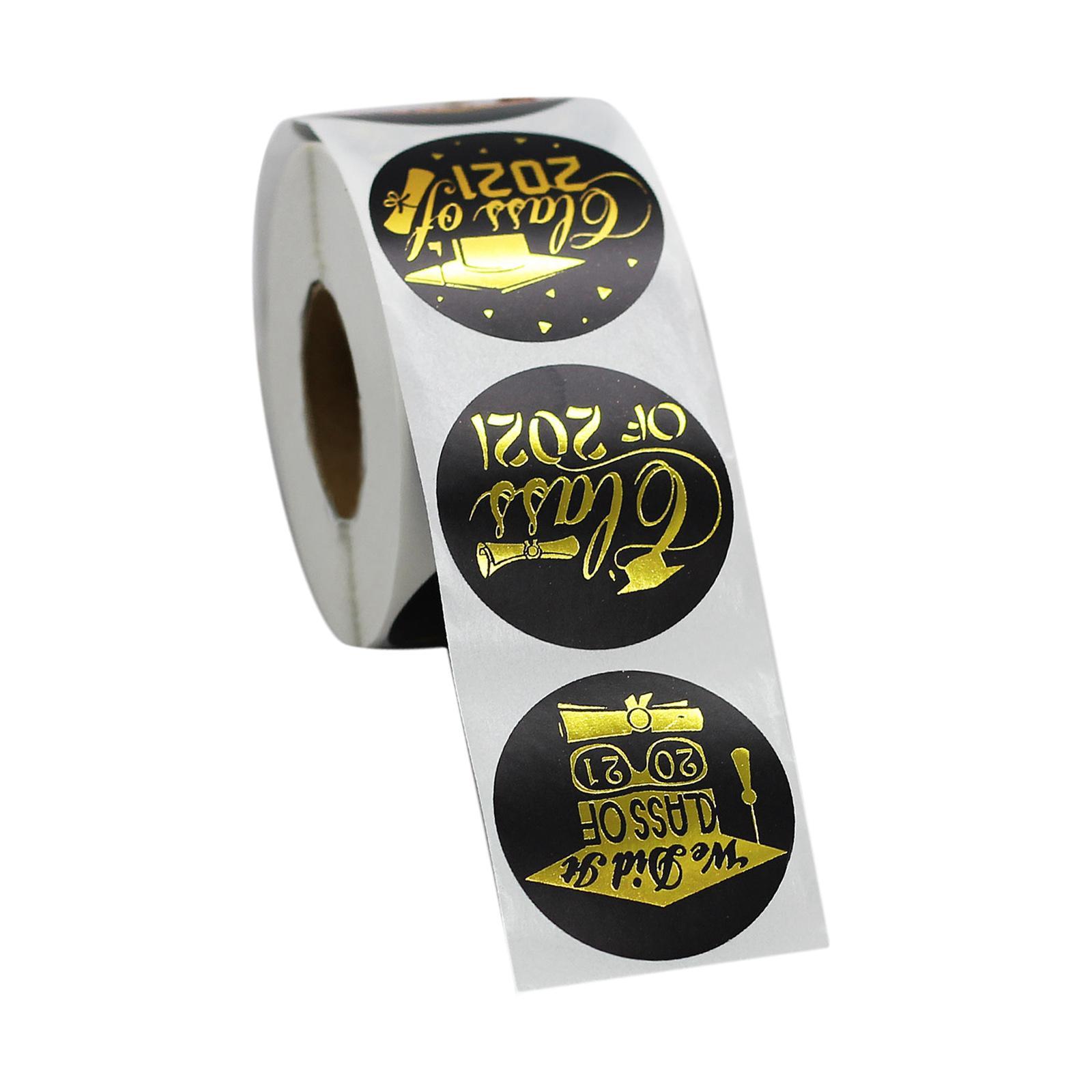 500 Pieces Graduation Sticker DIY Gift Wrap Packaging Stickers Roll Tape Gift Tag Sticker Sticky Label Baking Package Party Label