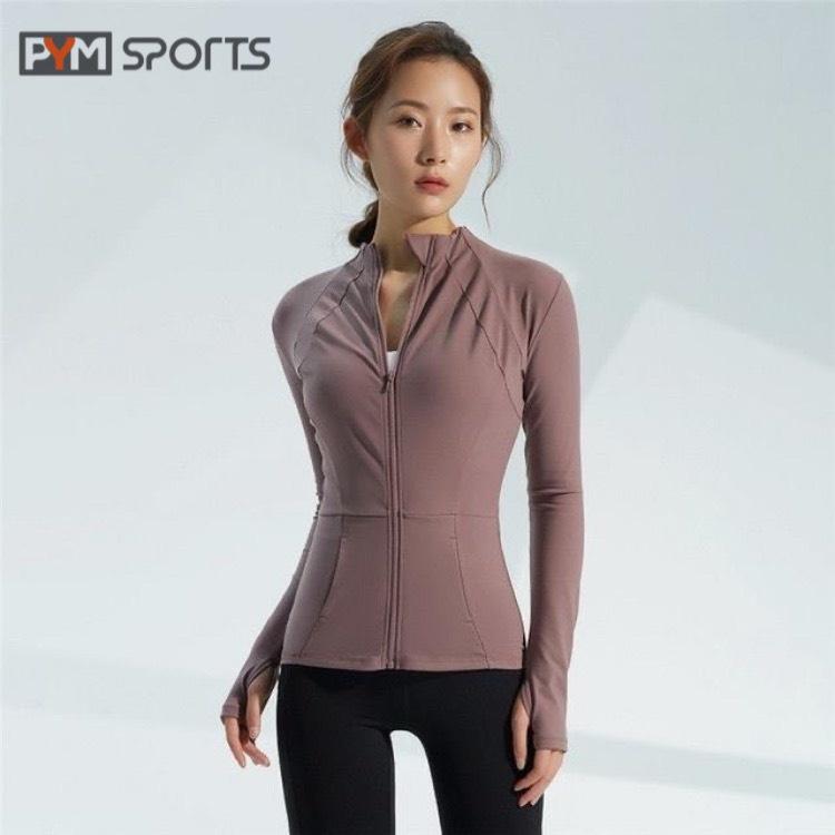 Áo khoác thể thao body PYM SPORT - PYMAT010 - 1 lớp, mặc chạy bộ, tập gym, yoga - 5 màu cho bạn lựa chọn