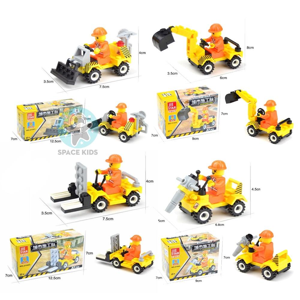 Đồ chơi cho bé xếp hình Lego city minifigures nhiều chủ đề từ 24 đến 47 chi tiết