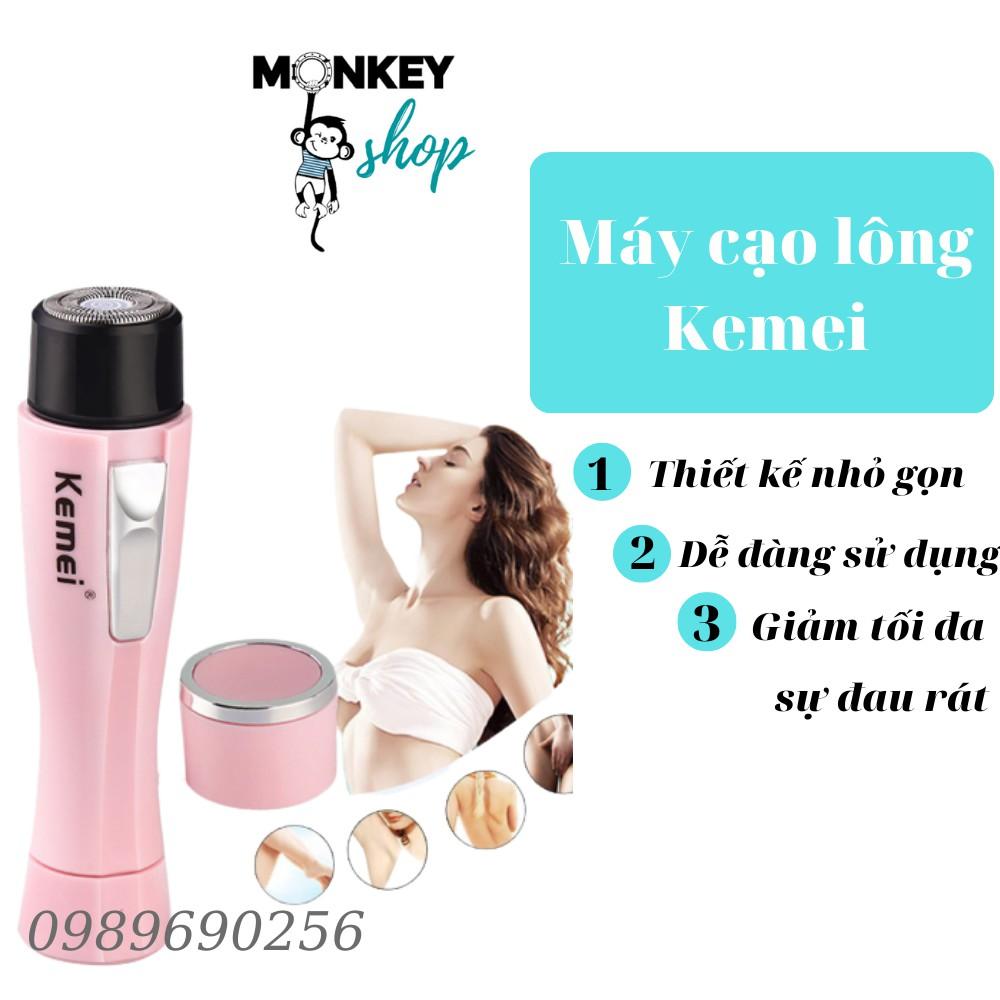 Máy Cạo Lông Nách Kemei km-1012, ngăn lông mọc lại, sạch lông, k kích ứng da - Monkeys_shop