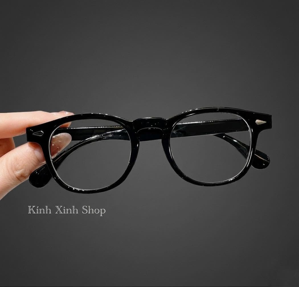 Kính mắt chống ánh sáng xanh dáng vuông nhỏ thiết kế đơn giản cho nam nữ